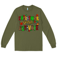 Army Green christmas spirit activate Long Sleeve Tee - AdoDesignShop