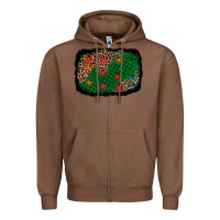 Chestnut green buffalo plaid christmas background Zipper Hoodie - AdoDesignShop