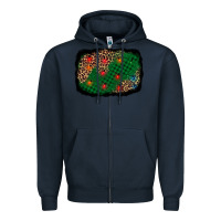 Navy green buffalo plaid christmas background Zipper Hoodie - AdoDesignShop