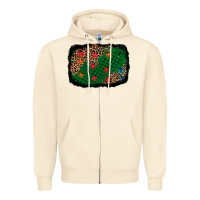 Sandshell green buffalo plaid christmas background Zipper Hoodie - AdoDesignShop