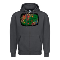 Smoke green buffalo plaid christmas background Zipper Hoodie - AdoDesignShop