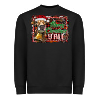Black merry christmas y'all Heavyweight Sweatshirt - RanaPortraitStore