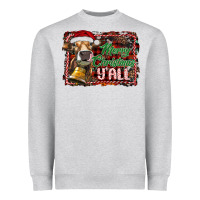 Heather Grey merry christmas y'all Heavyweight Sweatshirt - RanaPortraitStore