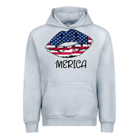 Heather Grey American lip Urban Hoodie - Bettercallsaul