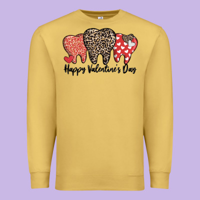Dentist Happy Valentines Day Premium Sweatshirt Designed By Maliassmallbusiness