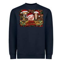 Navy merry christmas farm animals Heavyweight Sweatshirt - RanaPortraitStore