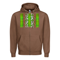 Chestnut Western St. Patrick's Shamrock Cross Leopard Brushstroke Zipper Hoodie - Artiststas