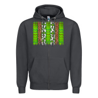 Smoke Western St. Patrick's Shamrock Cross Leopard Brushstroke Zipper Hoodie - Artiststas