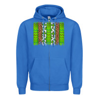 True Royal Western St. Patrick's Shamrock Cross Leopard Brushstroke Zipper Hoodie - Artiststas