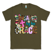 Army Green saved by his grace Classic Tee - AdoDesignShop