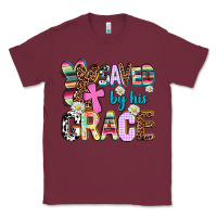 Burgundy saved by his grace Classic Tee - AdoDesignShop