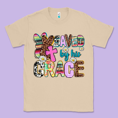 Saved By His Grace Classic Tee Designed By Adodesignshop