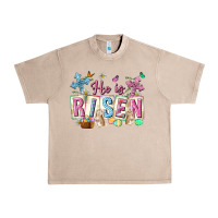 French Oak he is risen easter with flowers Urban Heavy Tee - Neo Western
