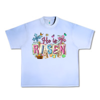Grape Ice he is risen easter with flowers Urban Heavy Tee - Neo Western