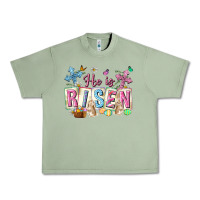 Oil Green he is risen easter with flowers Urban Heavy Tee - Neo Western