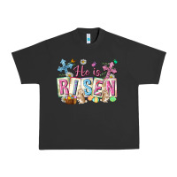 Pigment Black he is risen easter with flowers Urban Heavy Tee - Neo Western