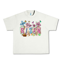 Pistachio he is risen easter with flowers Urban Heavy Tee - Neo Western
