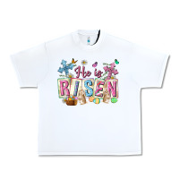 White he is risen easter with flowers Urban Heavy Tee - Neo Western