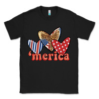 Black merica 4th of july hearts Classic Tee - BundleAndBundleShop