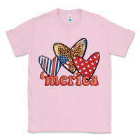 Bubblegum Pink merica 4th of july hearts Classic Tee - BundleAndBundleShop