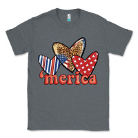 Charcoal Heather merica 4th of july hearts Classic Tee - BundleAndBundleShop