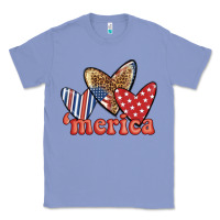 Colony Blue merica 4th of july hearts Classic Tee - BundleAndBundleShop