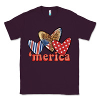 Plum merica 4th of july hearts Classic Tee - BundleAndBundleShop
