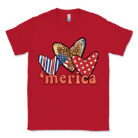 Red merica 4th of july hearts Classic Tee - BundleAndBundleShop