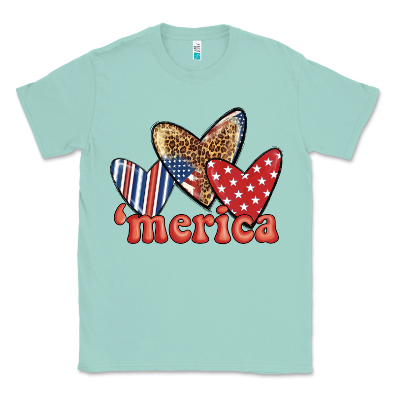 Merica 4th Of July Hearts Classic Tee by BundleAndBundleShop | Teevron