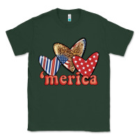Sports Green merica 4th of july hearts Classic Tee - BundleAndBundleShop