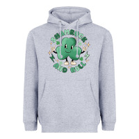 Heather Grey shamrock and roll Heavyweight Hoodie - MaliasSmallBusiness