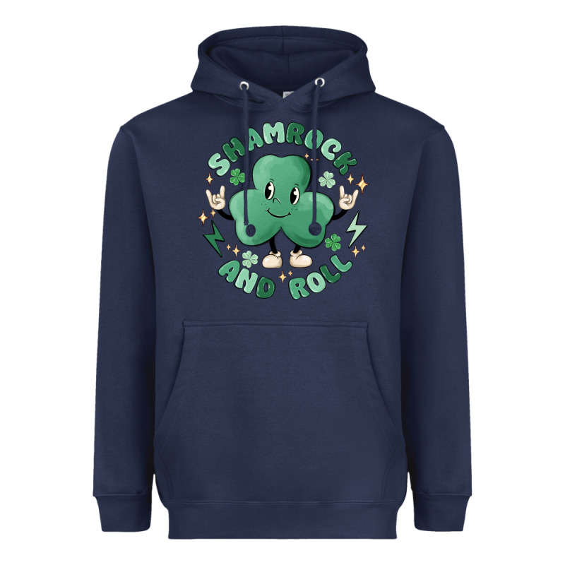 Shamrock And Roll Heavyweight Hoodie by MaliasSmallBusiness | Teevron