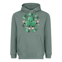 Sage shamrock and roll Heavyweight Hoodie - MaliasSmallBusiness
