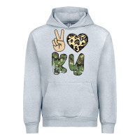 Heather Grey Peace Love Urban Hoodie - Bettercallsaul