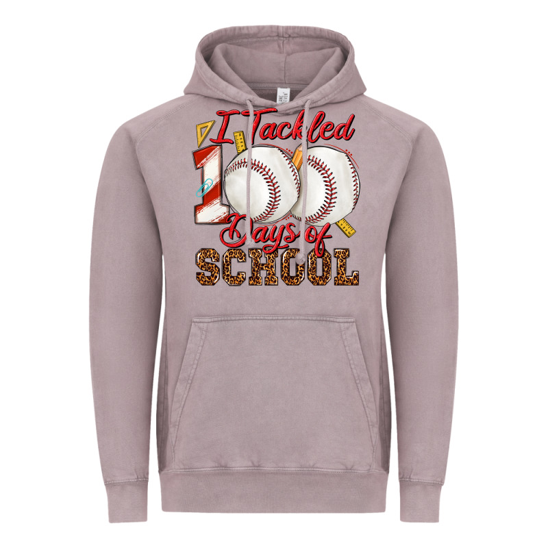 I Tackled 100days Of School Baseball Vintage Hoodie by texasbilliewilder | Teevron