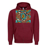 Burgundy gemstone sunflower Zipper Hoodie - AdoDesignShop