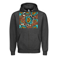 Charcoal Heather gemstone sunflower Zipper Hoodie - AdoDesignShop