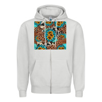 Dove Grey gemstone sunflower Zipper Hoodie - AdoDesignShop