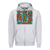 Heather Grey gemstone sunflower Zipper Hoodie - AdoDesignShop