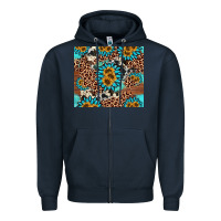 Navy gemstone sunflower Zipper Hoodie - AdoDesignShop