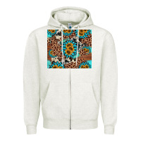 Oatmeal Heather gemstone sunflower Zipper Hoodie - AdoDesignShop