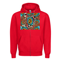Red gemstone sunflower Zipper Hoodie - AdoDesignShop