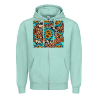 Seafoam gemstone sunflower Zipper Hoodie - AdoDesignShop