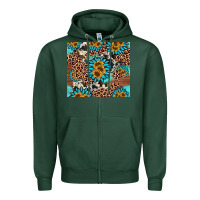 Sports Green gemstone sunflower Zipper Hoodie - AdoDesignShop