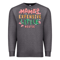Charcoal Heather mamas expensive little bestie Premium Sweatshirt - MaliasSmallBusiness