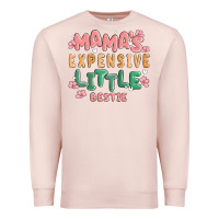 Pale Pink mamas expensive little bestie Premium Sweatshirt - MaliasSmallBusiness