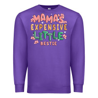 Purple mamas expensive little bestie Premium Sweatshirt - MaliasSmallBusiness