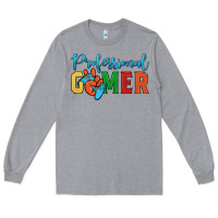 Heather Grey professional gamer Long Sleeve Tee - JahusDesignShop
