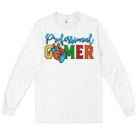 White professional gamer Long Sleeve Tee - JahusDesignShop