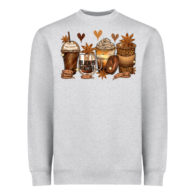 Melanin Afro Coffee Cups Heavyweight Sweatshirt by Zillion Design Studio | Teevron